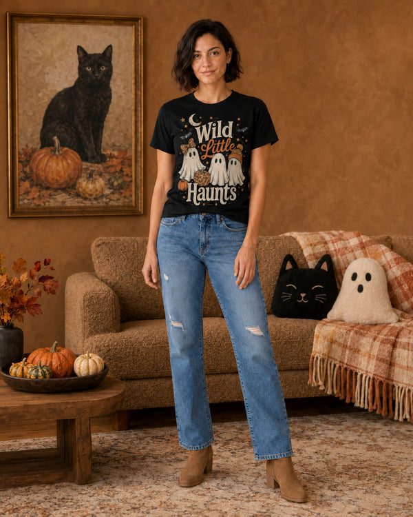 Front view of the Lolly Dagger Wild Little Haunts tee in Black.