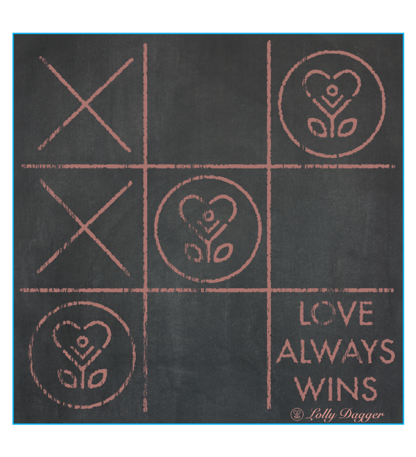 Love Always Wins - Tic-Tac-Toe Sticker-Stickers-LollyDagger