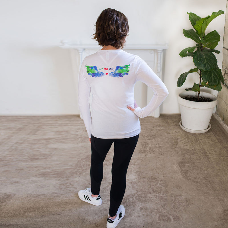 Let Love Soar - Multi-Colored Wings-Long Sleeve T-Shirts-LollyDagger