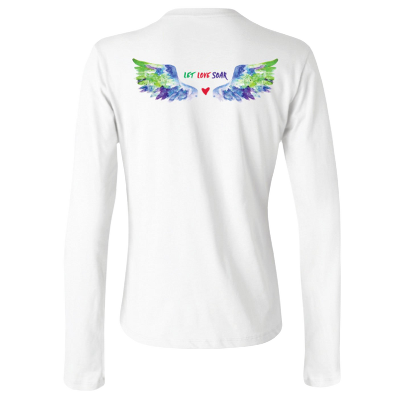 Let Love Soar - Multi-Colored Wings-Long Sleeve T-Shirts-LollyDagger